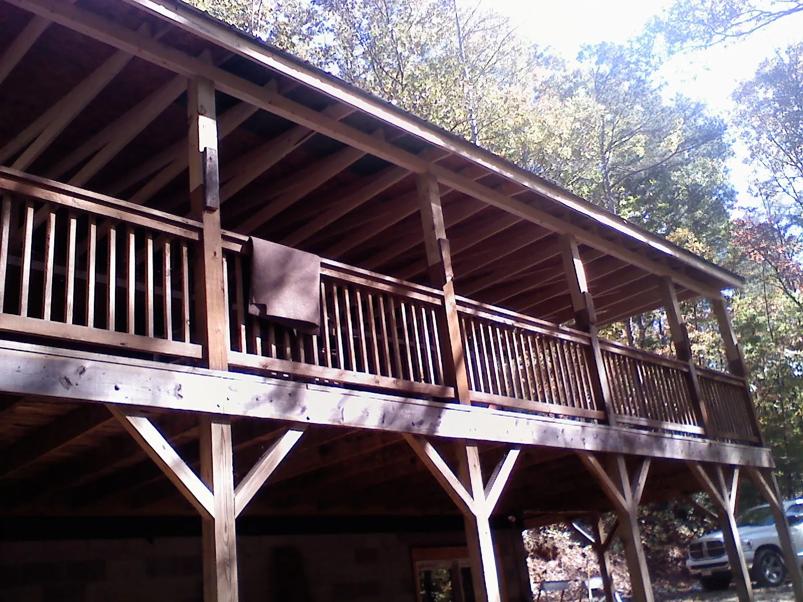 Timber framing under a new elevated porch and deck — Roof Leak Repair in Stitzer by Roofing Brothers
